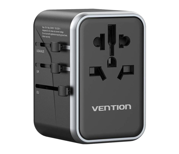 Vention Uniwersalny adapter podróżny 65W GaN 2x USB-A 2x USB-C - 1543464 - zdjęcie